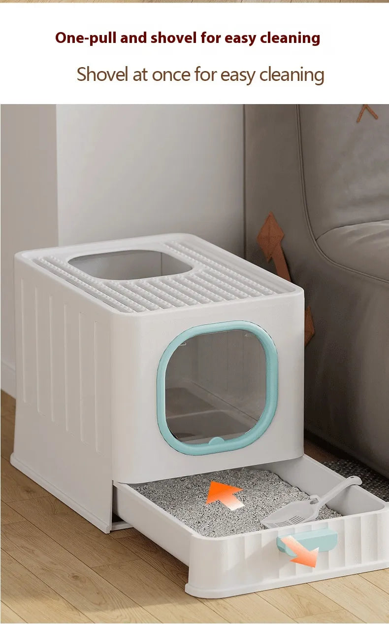Compact Foldaway Cat Litter Box