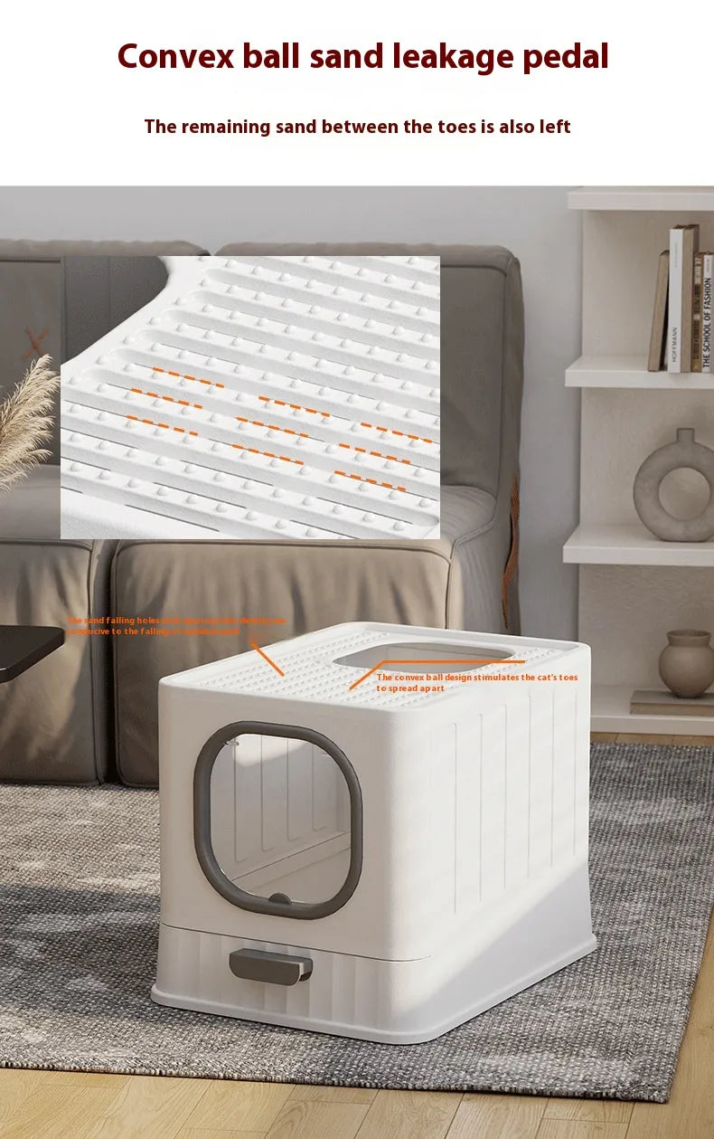 Compact Foldaway Cat Litter Box