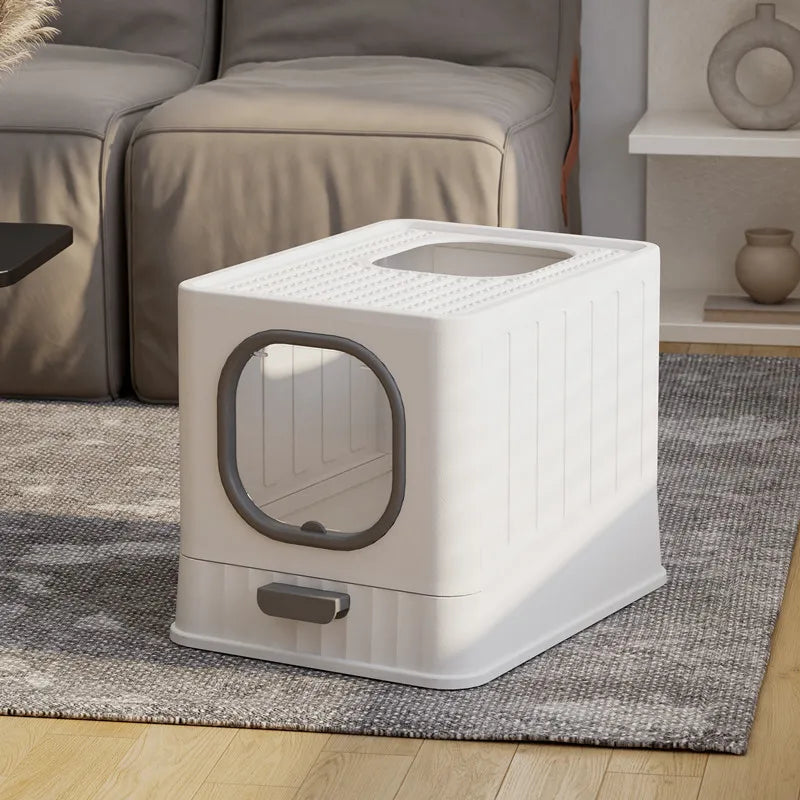 Compact Foldaway Cat Litter Box