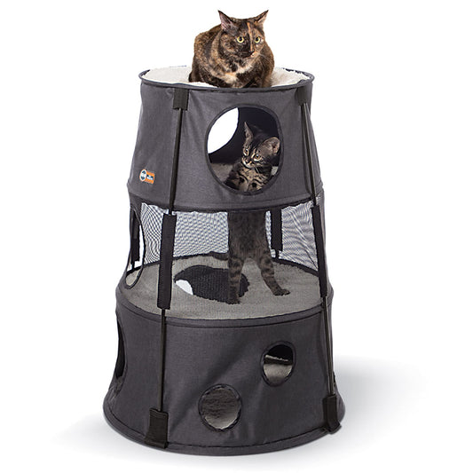 Pet Paws Playhouse: 3-Level Cat Condo