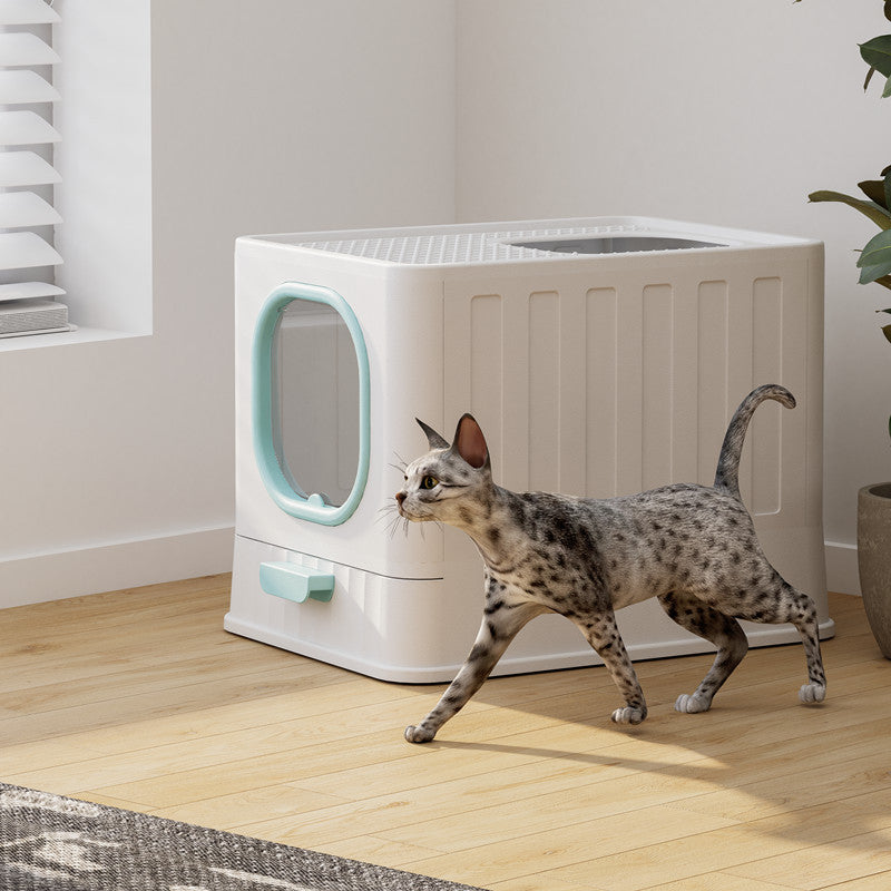 Compact Foldaway Cat Litter Box