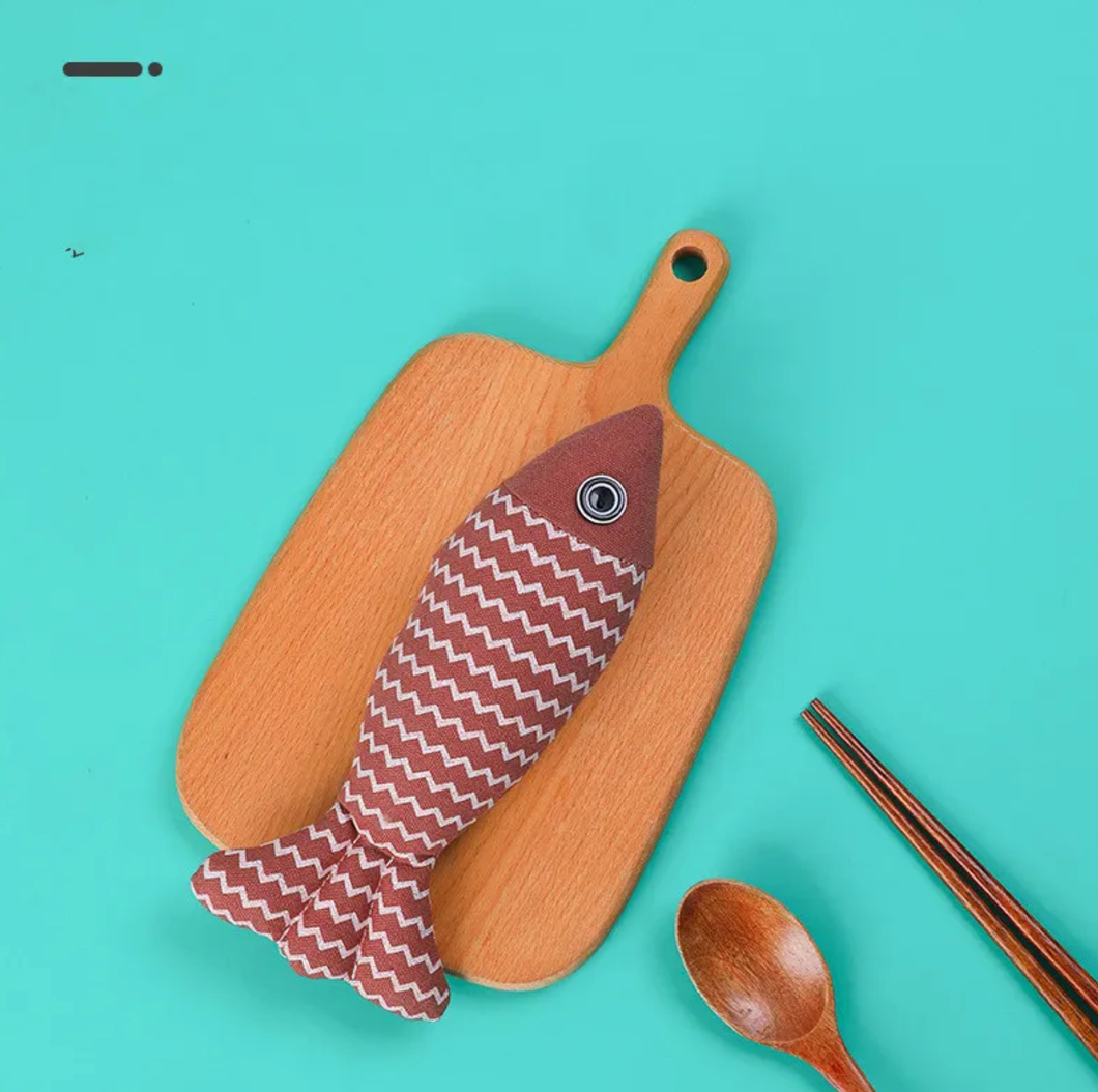 Linen Play Fish for Cats