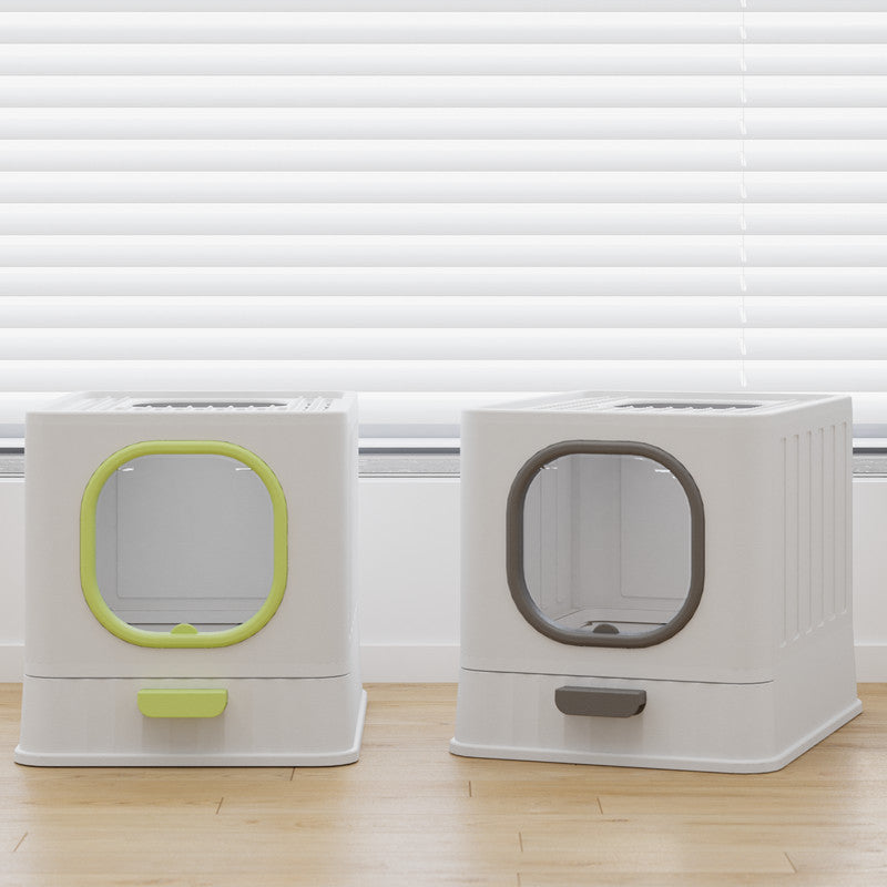 Compact Foldaway Cat Litter Box
